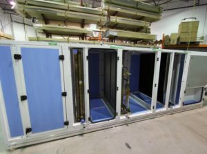 Section AHU Design to allow delivery up the elevator
